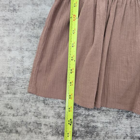 Madewell Top Womens Medium Blush Long Sleeve Square Neck Peasant Blouse Boho - Picture 4 of 8